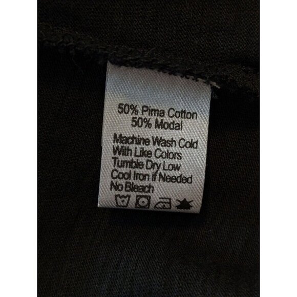 Womens XL Shirt Dress Black Sleeveless Knee Length Pima Cotton Blend Lilla P - Picture 7 of 7